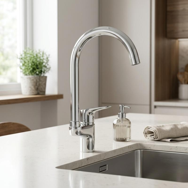 Aquanello Casa Keukenmengkraan Chroom met Bovenhendel CR-1202-CS